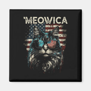 Imã Gato Maine Coon Patriótico América