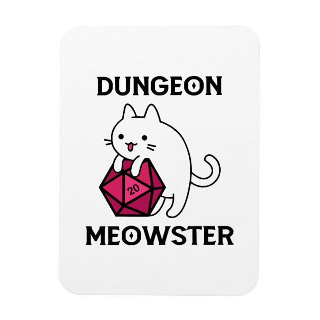Ímã Gato Mestre de Masmorra Divertido (Vertical)