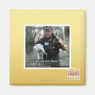 Imã Gato molhado e arma