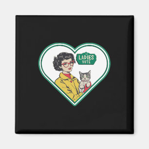Imã Gato Mulheres Votam Tema Divertido De Eleição Lady
