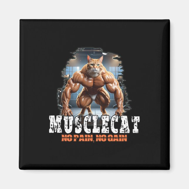 Imã Gato Muscular - Poder de Construção de Bacalhau -  (Frente)
