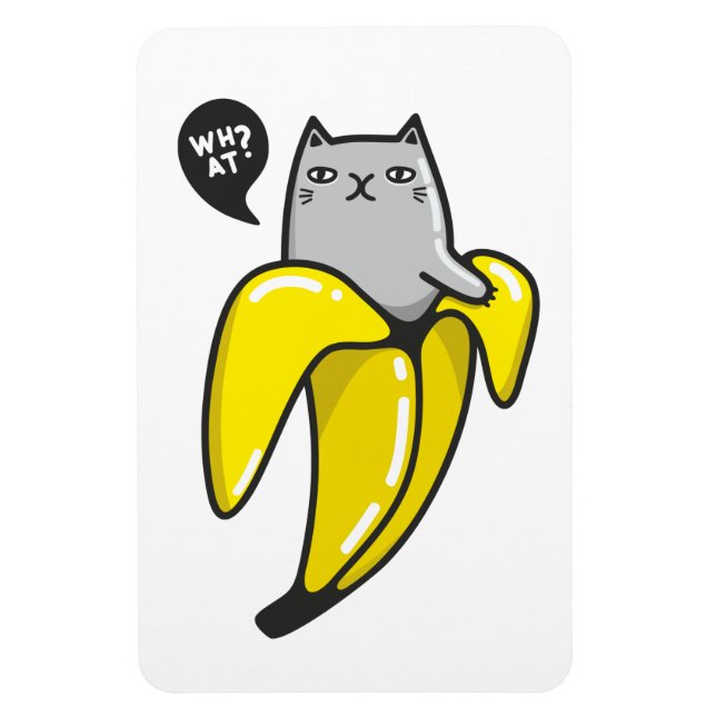 Ímã Gato na banana (Vertical)