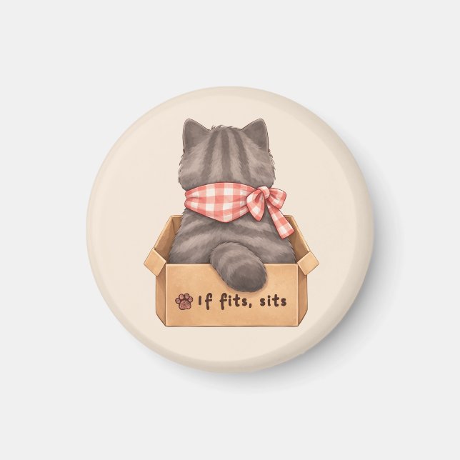 Imã Gato na Caixa (Frente)