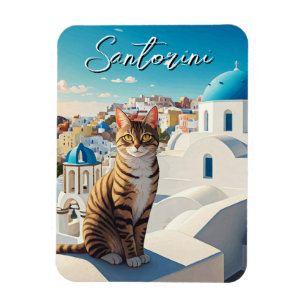 Ímã Gato na Grécia Santorini, Cíclades Viagem