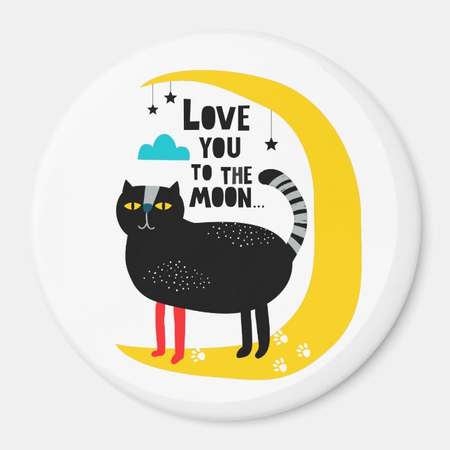 Imã Gato na lua (Frente)