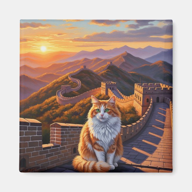 Imã Gato na Muralha do Excelente da China (Frente)