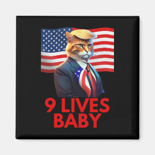 Imã Gato Na Suíte Com Cabelo De Trump Bandeira America