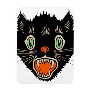Ímã Gato Negro Assustado Do Dia Das Bruxas