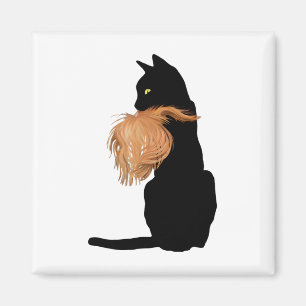 Imã Gato Negro Engraçado Lady Kamala Com Cabelo De Tru