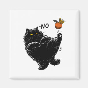 Imã Gato Negro Engraçado Que Não Tem Reis Na América K