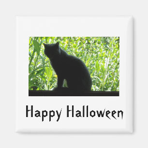 Imã Gato Negro Feliz Halloween