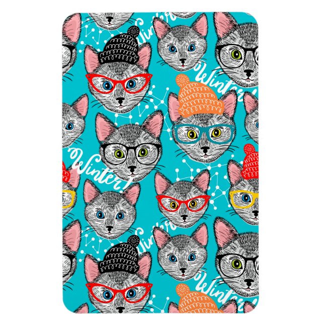 Ímã Gato no chapéu (Vertical)