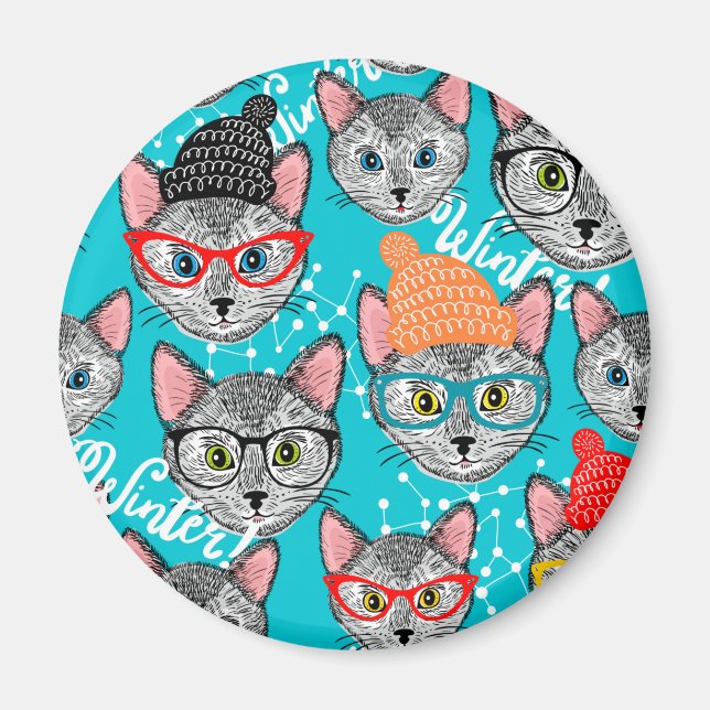 Imã Gato no chapéu (Frente)