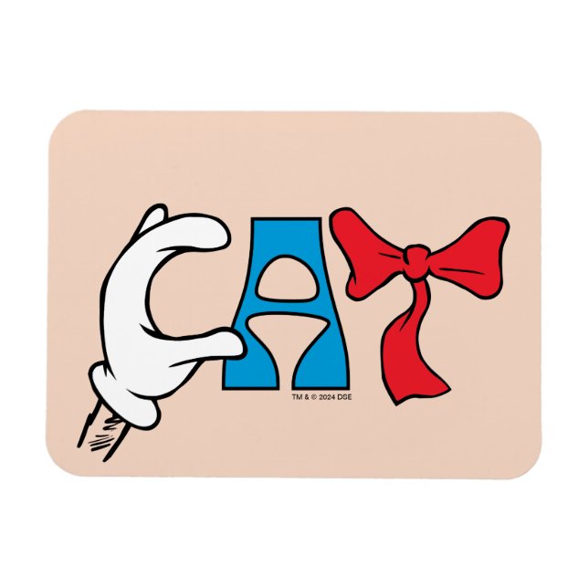 Ímã Gato no Chapéu | Texto de Cat (Horizontal)