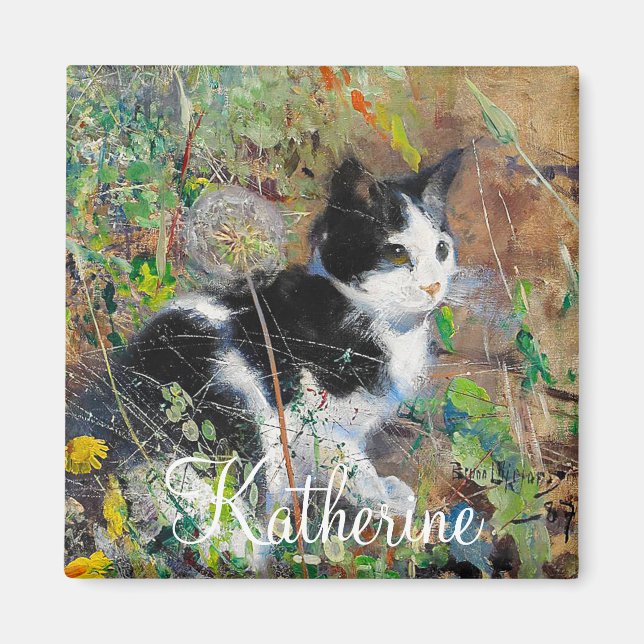 Imã Gato no leito de flores (Frente)