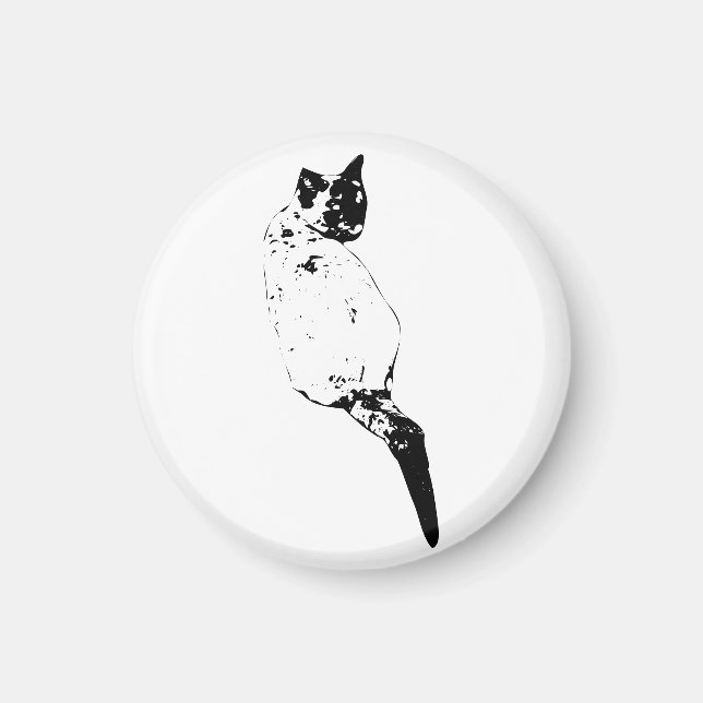 Imã Gato Pacífico na Geladeira (Frente)