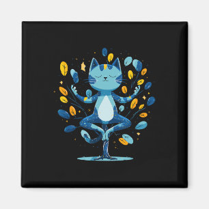 Imã Gato Pacífico Pose da Árvore Meditação Zen