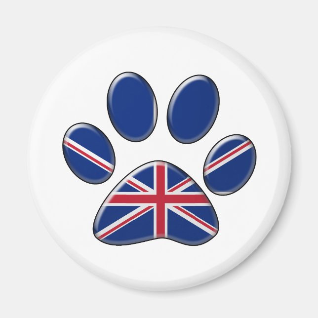 Imã Gato patriótico britânico (Frente)