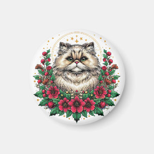 Imã Gato Persa Bastante, Gatinho Persa Floral