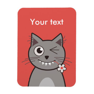 Ímã Gato pisc engraçado do gatinho dos desenhos