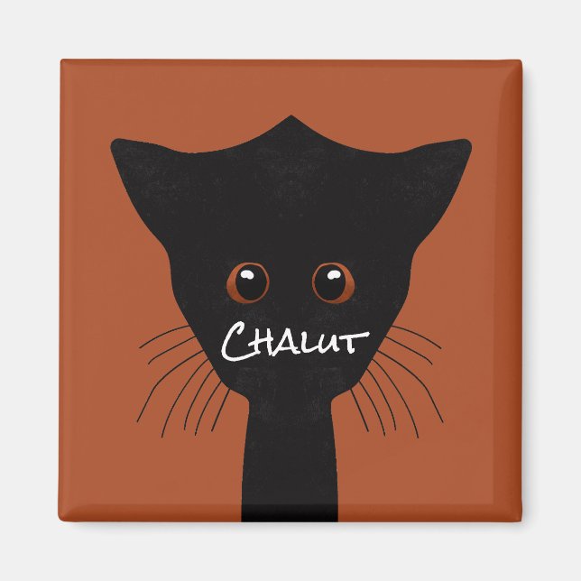 Imã gato preto (Frente)