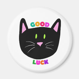 Imã Gato Preto Bonito, Boa Sorte, Letra Coluna