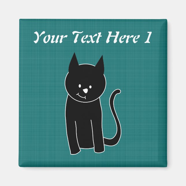 Imã Gato Preto Cinto (Frente)