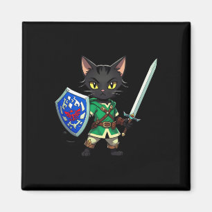 Imã Gato Preto Cinto Como Caractere De Jogo De Vídeo R