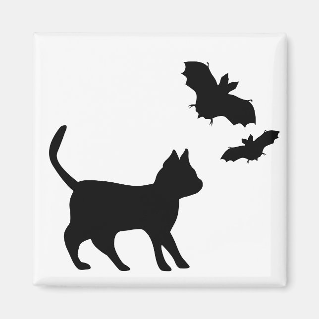 Imã Gato Preto com Bat (Frente)