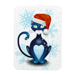 Ímã Gato Preto com Cabra Papai noel