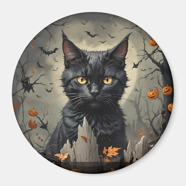 Imã Gato Preto com Magneta Bats (Frente)