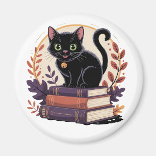Imã Gato Preto de Bookie - Magneta para Crianças