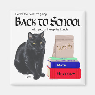 Imã Gato Preto de Volta à Escola