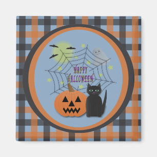 Imã Gato Preto e Abóbora Não Assustam Halloween