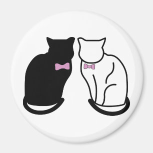 Imã Gato Preto e Branco