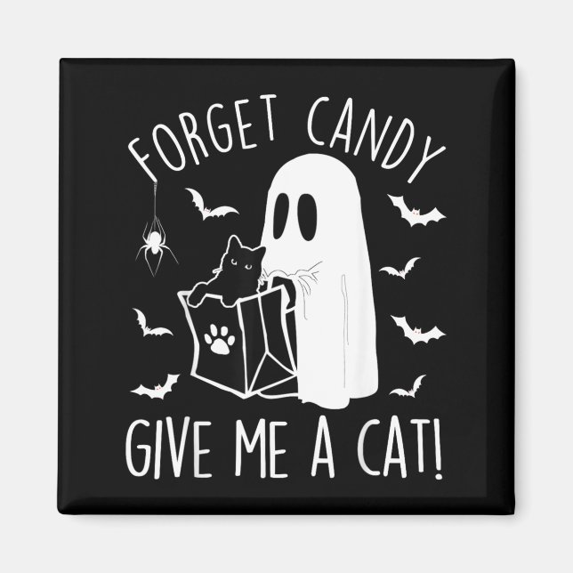 Imã Gato Preto Engraçado Esquece Doce Para Dadores De  (Frente)