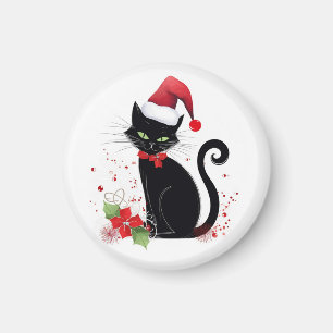 Imã Gato Preto Festivo