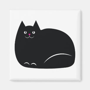 Imã Gato preto gordo