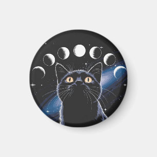 Imã Gato Preto Gótico, Presente Gótico, Gato Preto da