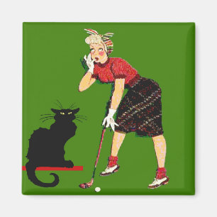 Imã Gato preto no golfe