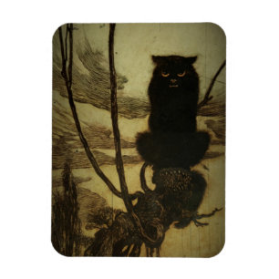 Ímã Gato preto que Scowling
