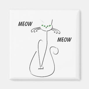 Imã Gato Preto-Viciado Em Vaca-Vaca Curva Texto Person