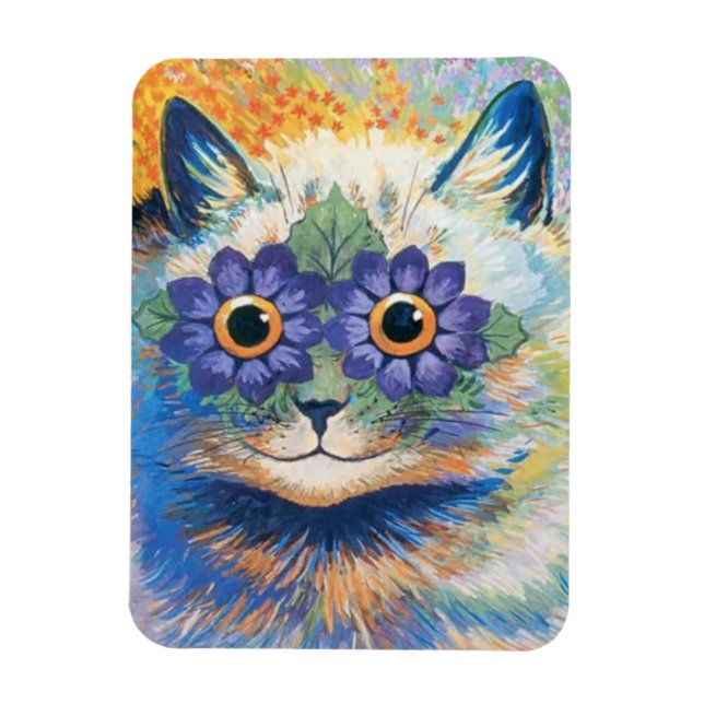 Ímã Gato Psicodélico Louis Wain (Vertical)