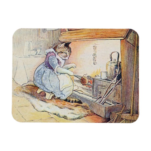 Ímã Gato Pussy Senta-Se Ao Fogo (Horizontal)