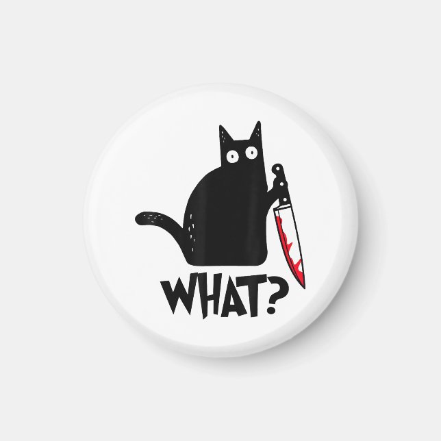Imã Gato Que_ Engraçado Gato Preto (Frente)