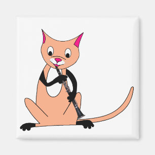 Imã Gato que joga o clarinete