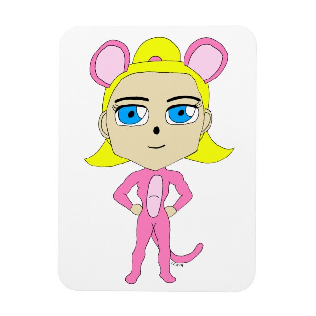 Ímã gato rosa (Vertical)