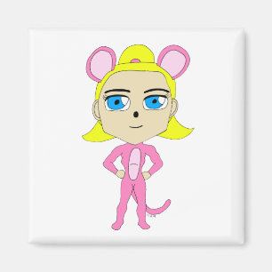 Imã gato rosa