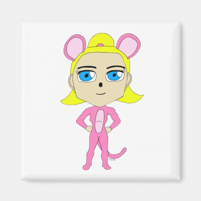 Imã gato rosa (Frente)