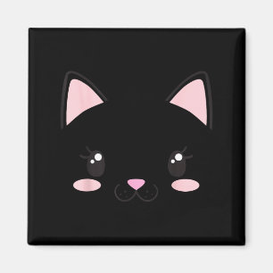 Imã Gato rosto gatinhos cílios fofo engraçado hallowee